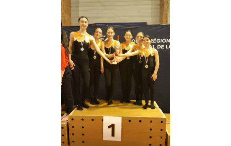 MEDAILLE D OR POUR L EQUIPE TEAM-GYM A CHATEAUDUN POUR COMPETITION INTERDEPARTEMENTALE